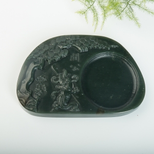 山料和田青玉关羽砚台