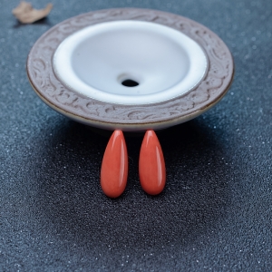 MOMO珊瑚水滴戒面（两件）