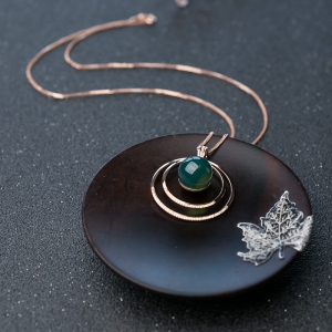 18K天空蓝多米蓝珀项链