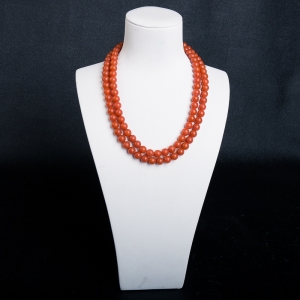 柿子红南红108佛珠