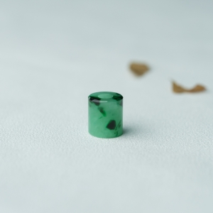 糯冰种飘花翡翠路路通吊坠