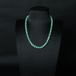 7mm糯种豆绿翡翠项链