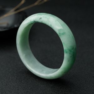 59.4mm糯种飘花翡翠手镯