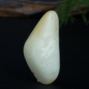 山料和田白玉龙手把件