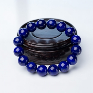 12mm深蓝色青金石单圈手串