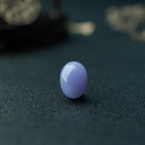 糯种紫罗兰翡翠戒面