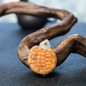 山料俏色和田玉乌龟吊坠