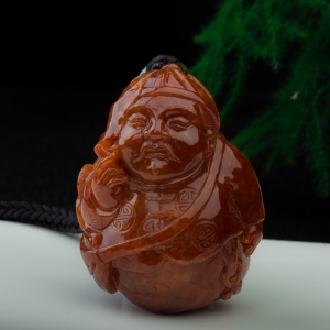 糯种黄翡童趣手把件