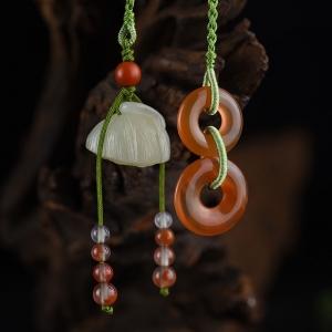 山料和田青白玉多子多福挂饰