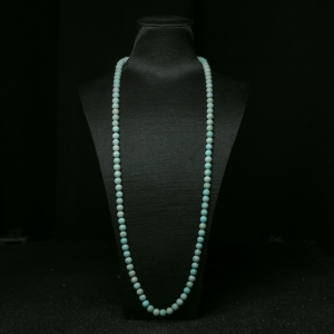 7.4mm中高瓷铁线蓝绿绿松石108佛珠