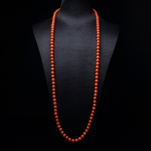 7.5mm柿子红南红108佛珠