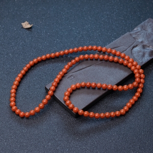 7mm柿子红南红108佛珠