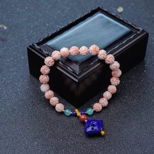 深水珊瑚古龙珠单圈手串