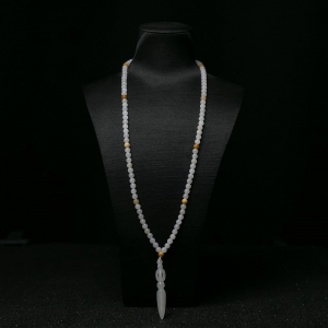 6.3mm籽料和田玉珠链