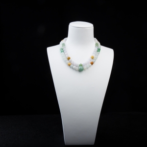 糯冰种翡翠珠联璧合项链