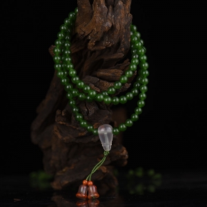 6.2mm山料和田碧玉多圈手串