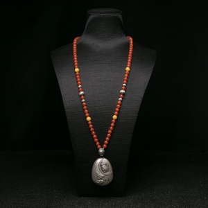 6.5mm樱桃红南红项链