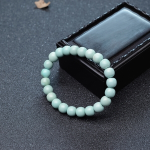 中高瓷蓝绿绿松石苹果珠单圈手串