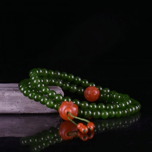 6.1mm山料和田碧玉多圈手串两用款