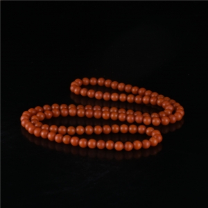 7.2mm柿子红南红108佛珠多圈手串