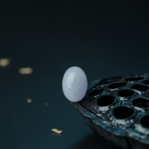 糯种紫罗兰翡翠戒面