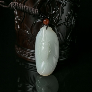 山料和田白玉金枝玉叶吊坠