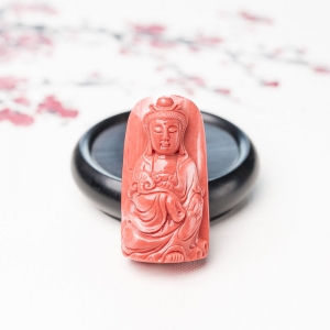 MOMO珊瑚观音吊坠