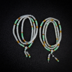 糯冰种福禄寿翡翠多圈链串两条