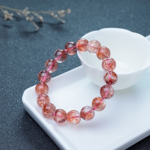 12.5mm金草莓晶单圈手串