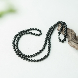 糯种墨翠108佛珠