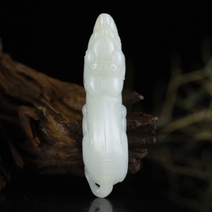 山料和田白玉旺财吊坠两用款