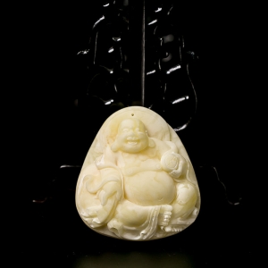 白蜜弥勒佛吊坠