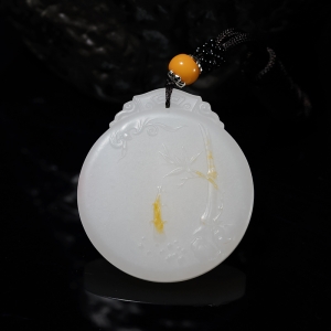 山料和田羊脂白玉祝福吊坠