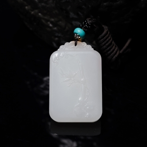 山料和田羊脂白玉祝福吊坠