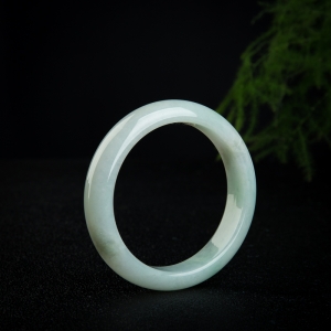 糯种飘翠翡翠平安镯