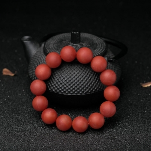 16.5mm柿子红南红单圈手串