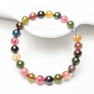 7mm彩虹碧玺单圈手串