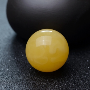 28.7mm鸡油黄蜜蜡圆珠