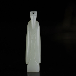 籽料和田白玉翁仲吊坠