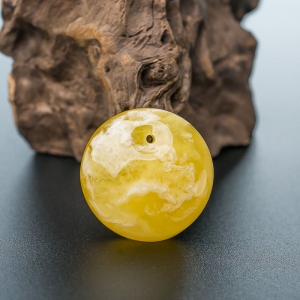 白花蜜蜡平安扣吊坠