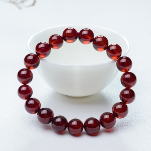 10mm橙红石榴石单圈手串