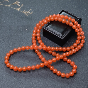 10mm樱桃红南红108佛珠