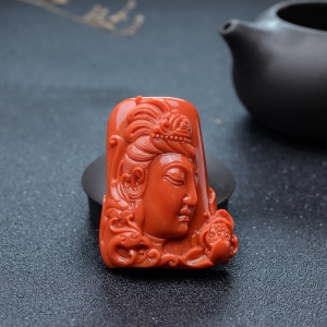 MOMO珊瑚观音吊坠