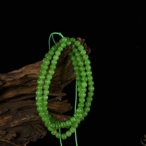 山料和田碧玉南瓜珠项链