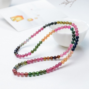 5.5mm彩虹碧玺多圈手串