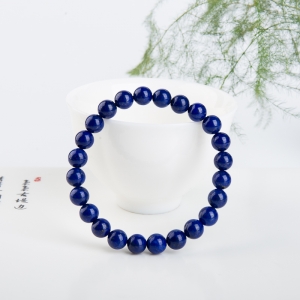 7.5mm深蓝色青金石单圈手串