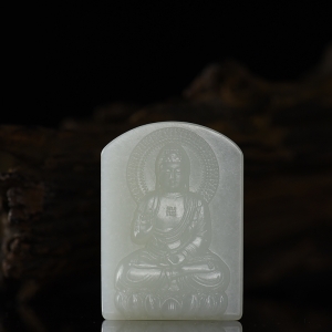 山料和田白玉大日如来吊坠