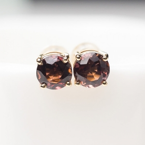 18K茶色碧玺耳钉