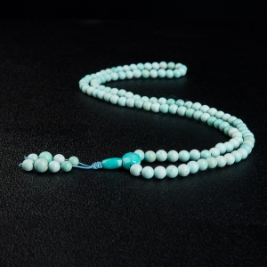 7.3mm中瓷浅蓝绿松石108佛珠