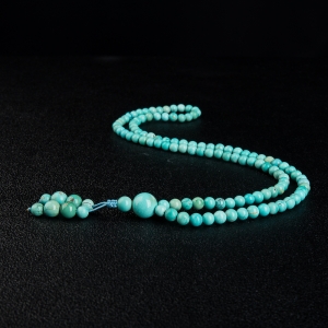 6.7mm中瓷蓝绿绿松石108佛珠